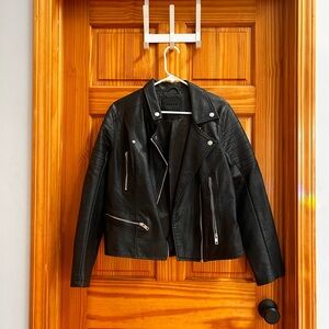 Blank NYC Black Leather Biker Jacket